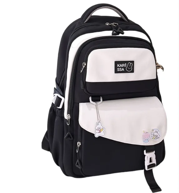 2025 Unisex High Capacity Lightweight Waterproof Student Backpack School Bag With Polyester Lining Simple Leisure Design