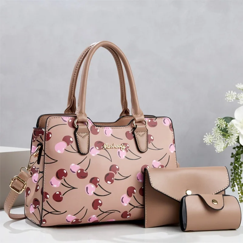 2026 New Arrival Large Capacity Cherry Print Fashion Women Tote Handbags Shoulder Bags for Women Handbags for Women Luxury
