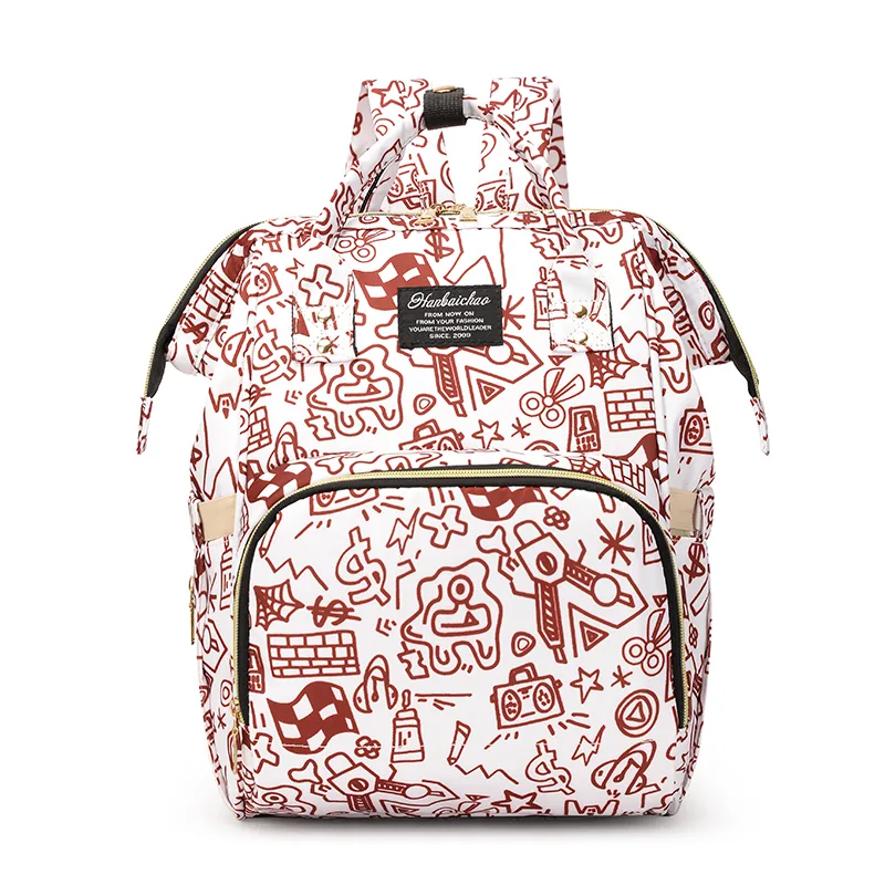 Cartoon Fashion Mommy Bag Multi-function Waterproof Large-capacity Portable Mommy Bag