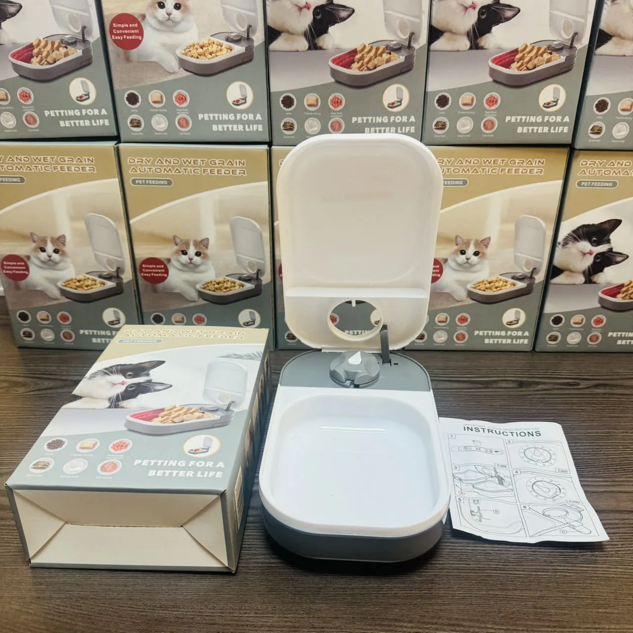 Cross-border Smart Pet Feeder Automatic Timed & Portion-Controlled Detachable Dog and Cat Food Dispenser