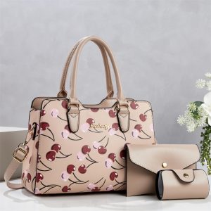 Arrival Large Capacity Cherry Print Fashion Women Tote