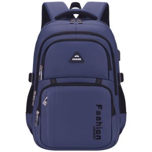 Fashion Simple Pure Color Backpack Students Light Large