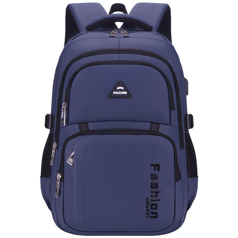 Fashion Simple Pure Color Backpack Students Light Large