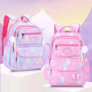 Bateli Girls Geometric Pattern Fantasy Color Matching Large