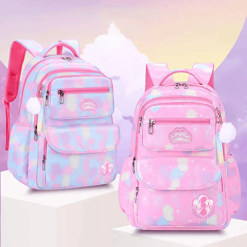 Bateli Girls Geometric Pattern Fantasy Color Matching Large