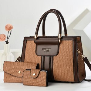 2025new Luxury Designer Women's 3-Piece PU Leather Handbags