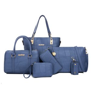 Fashion PU Handbag Six-piece Sets Slung Handbags Women's