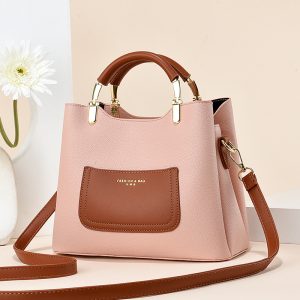 Contrasting Color Large Capacity Solid Simple and Versatile