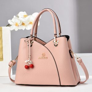 Trendy Women's Bag Splicing Middle-aged Mother Handbag