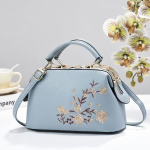 Flower Embroidered Fashion Handbags for Women Trendy