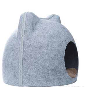 Felt Cat House Warm Removable Cover Foldable Hand Washable