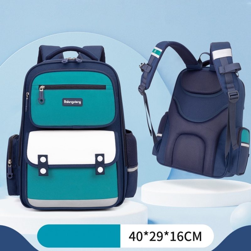 Fashion British Style Schoolbag Grade 1-6 Load Relief ridge