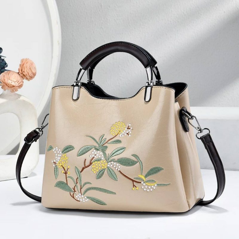 Arrival Women's Flower Embroidered Bucket Tote
