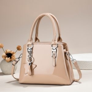Trendy Fashion PU Waterproof Bucket Handbags Tote Bag with