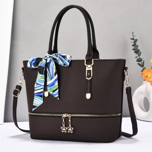 Casual Large Capacity Mother Bag Handbag Plaid Stitching