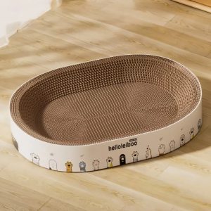 Cartoon Cat Scratcher & Bed Combo Round Scratching Post