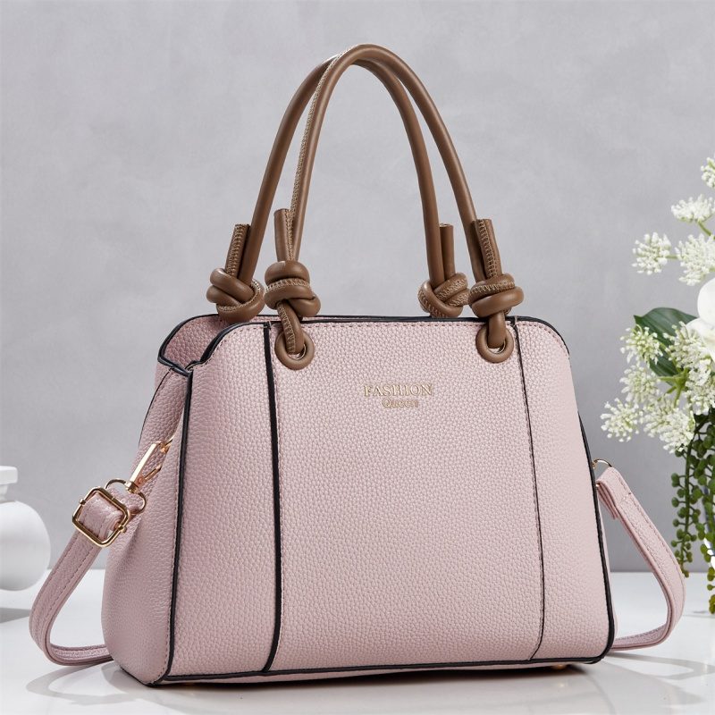 Waterproof PU Tote Handbag with Flap Casual Stylish Design