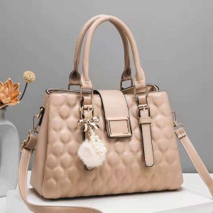 Women's Classic Geometric Pattern Handheld Handbag Solid