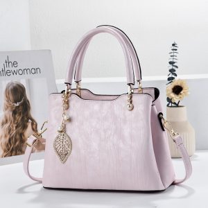 Trendy Luxury PU Handbag with Pearl Zipper Stylish