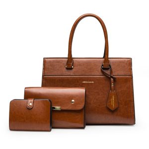 High-Capacity Women's Fashion Handbags Set Unique PU Clutch