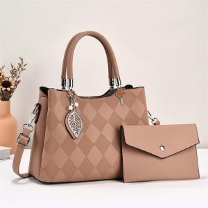 Fashion Embossed Two Piece Set With Large Capacity Leisure