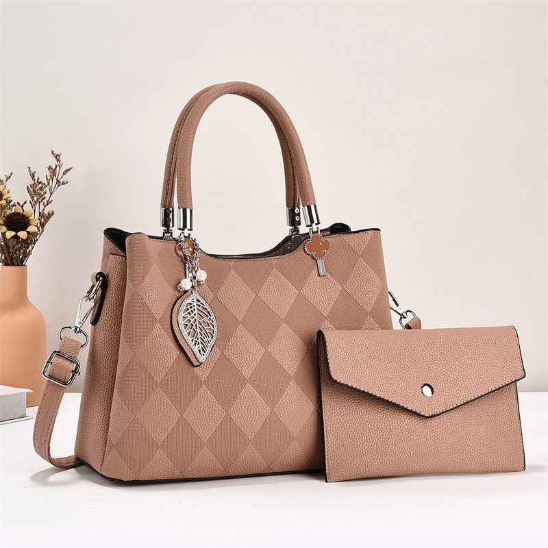 Fashion Embossed Two Piece Set With Large Capacity Leisure