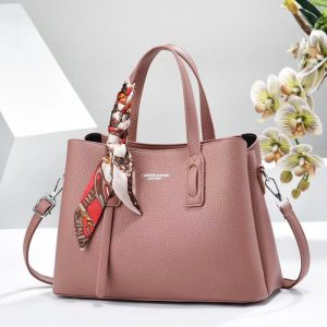 Women's Tote Handbag with Scarf Decoration Top Handles New