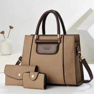 Crossbody bag New spliced contrasting three piece set,