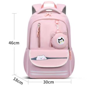 Solid Color Simple Student Schoolbag Large Capacity Easy to