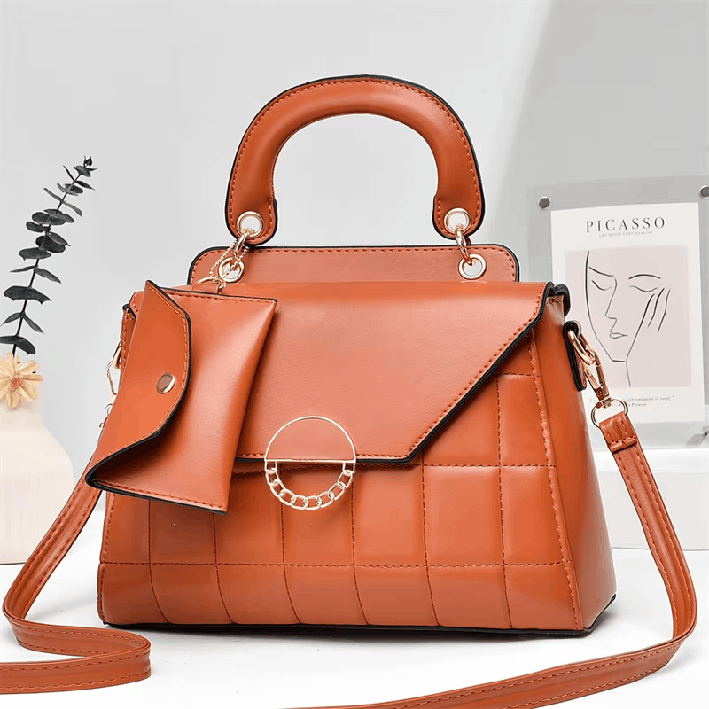 Solid Color New Versatile Retro Middle-Aged Mother Simple