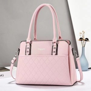 Classic Solid Color Geometric Pattern Casual Tote Bag