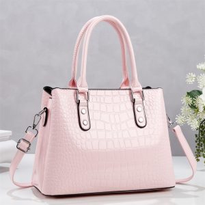 Crocodile Pattern Large Capacity Elegant Top Handle Tote