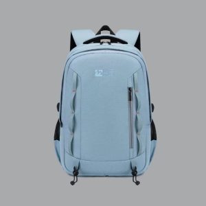 Solid Color Leisure Backpack Large Capacity Load Reduction