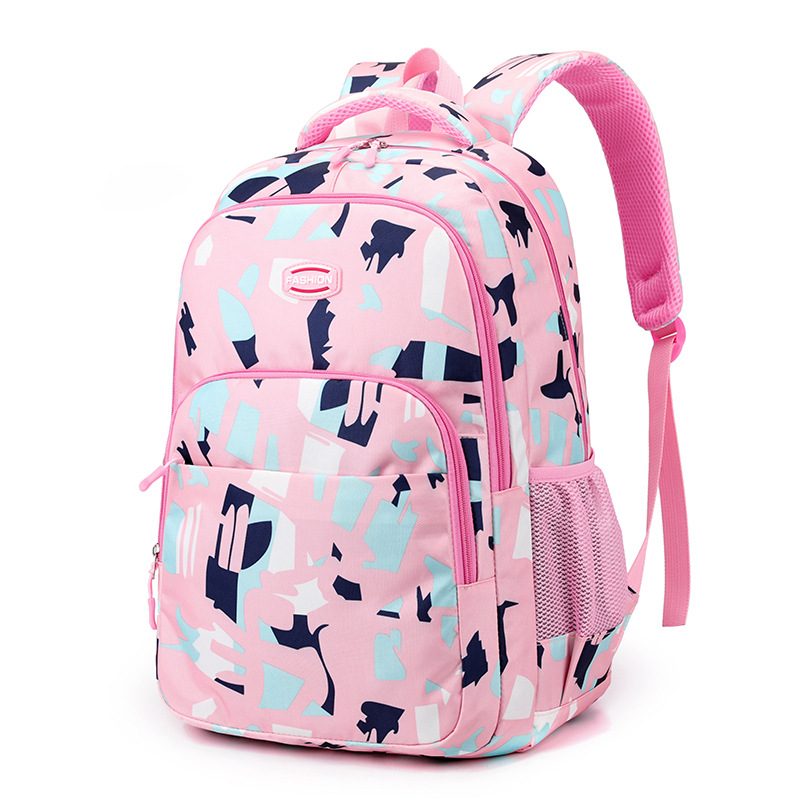 Fashion Girls Primary School Backpack with Geometric