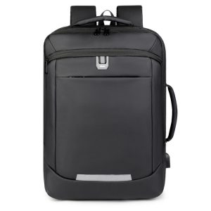 Fashion Simple Solid Color Backpack Can Be Expanded Large