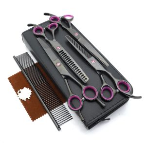 Stainless Steel Curved Pet Grooming Scissors and Thin
