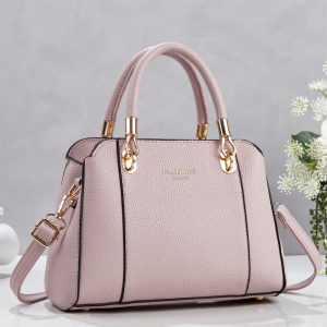 Solid Color Minimalist Handbag with Top Handle Crossbody