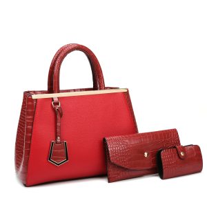 Bateli High Quality PU Leather Rivet Zipper Closure