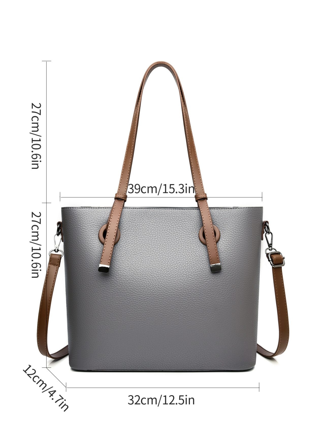 Large Capacity Women's PU Leather Shoulder Tote Satchel Bag