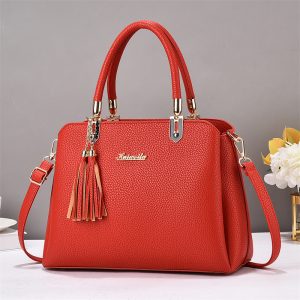Hot Sale Women's Tote Bags Litchi Grain PU Leather Large