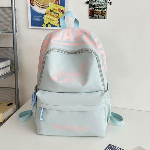 Fresh Student Schoolbag Simple Pure Color All-matching