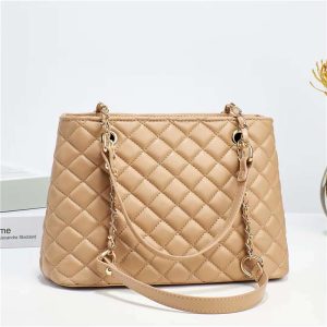 Versatile Solid Color Fashionable Diamond Grid Retro Simple