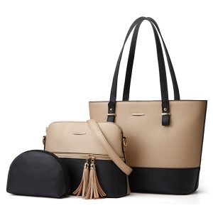 Fashion New Solid Color Mother and Child Bag Three Piece
