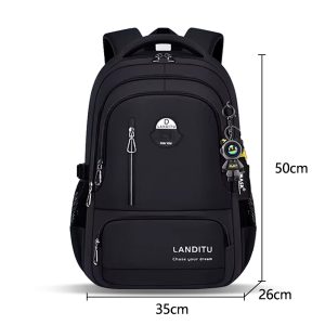 Solid Color Leisure Backpack Large Capacity ridge