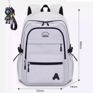 Fashion Simple Solid Color Leisure Backpack Students