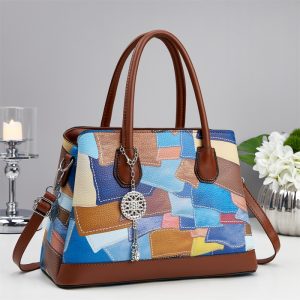 Ladies' Luxury Soft Brown Quilted PU Leather Handbag Hot
