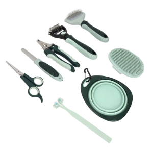Pet Grooming Comb Set Cat Dog Scissors De-Shedding Needle
