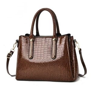 High Quality Women Leopard PU Leather Handbags Fashion
