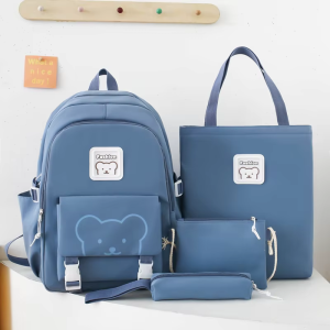 Schoolbag Student Korean Style Girl Cute Four-piece