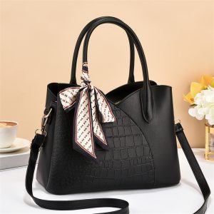 Large Capacity Simple Bag Embossed Stone Pattern Scarf